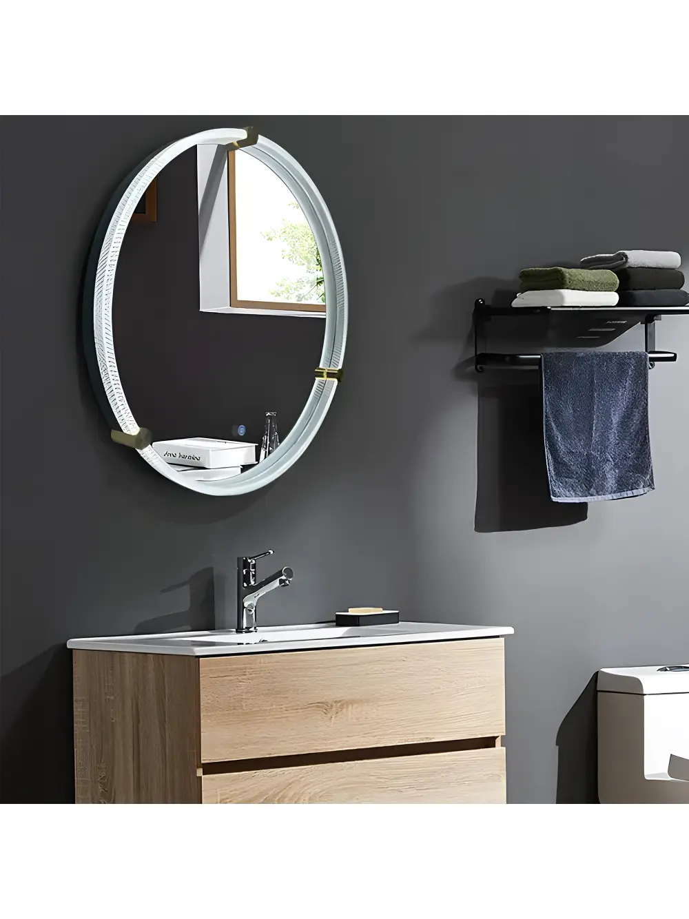 lustro okrągłe do nowoczesnej łazienki